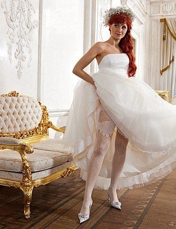 Фото колготок под платьем