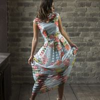 Коктейльное платье с цветочным принтом