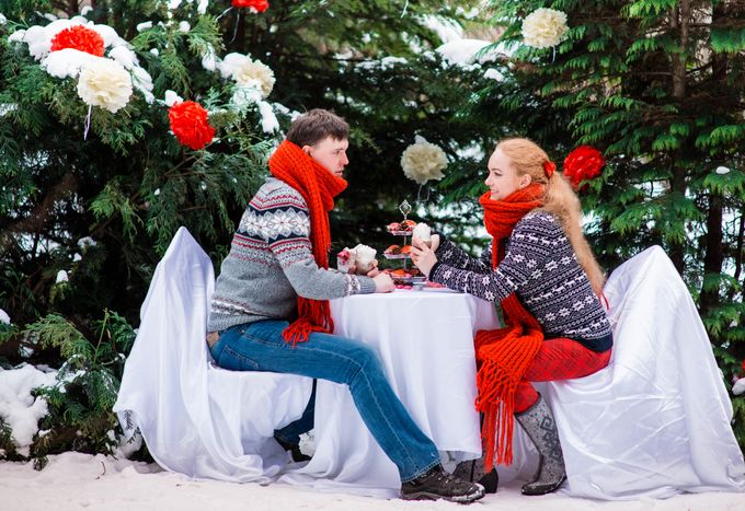 зимняя love story в Ботаническом саду, декорированная фотосессия, романтика зимней фотосессии