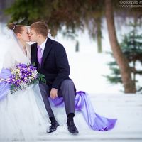 Зимняя свадьба в лиловых оттенках
