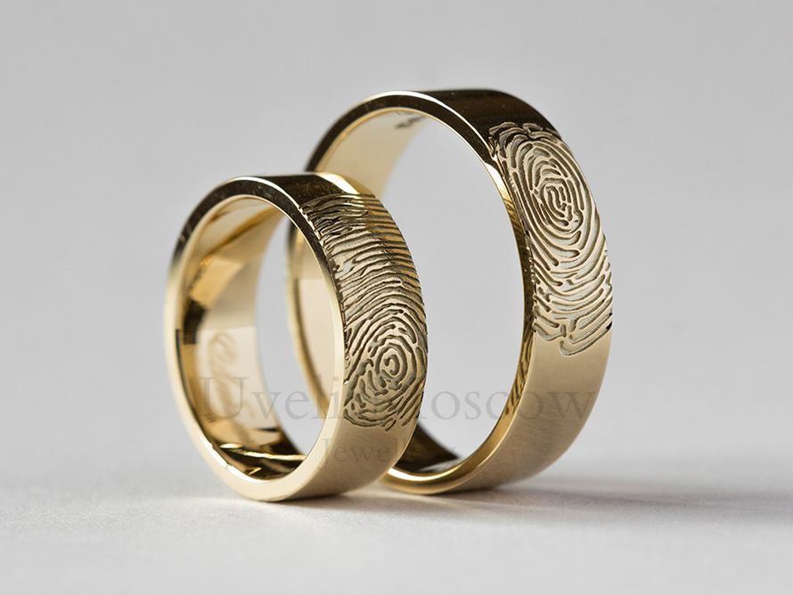 Обручальные кольца с отпечатками (арт35.11)