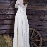 Романтичное свадебного платье из гипюра.