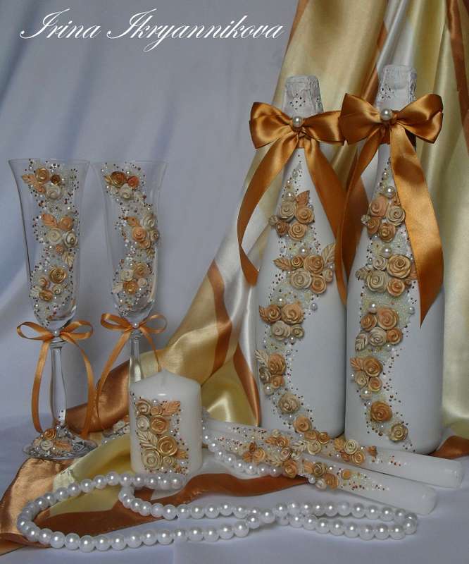 Фото 965767 в коллекции Свадебное шампанское и бокалы - Ирина Икрянникова - свадебные аксессуары