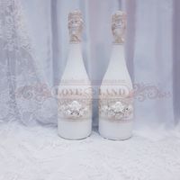 Декор свадебных бутылок - артикул 04