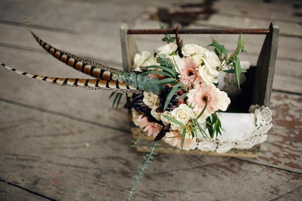 Букет невесты из гербер и роз в стиле бохо - фото 2284856 Travel Service Mexico - свадьба в Мексике