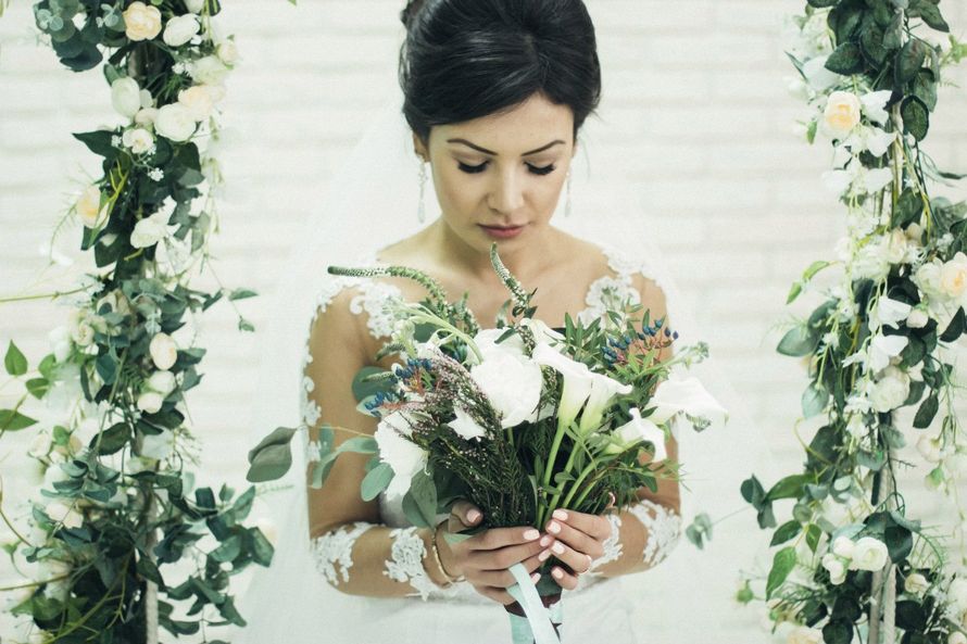 Свадебное платье, фата и подвязка - созданы мною для прекрасной невесты Ляйсан. - фото 11077388 Ателье-студия платьев Назимы Юлдашевой