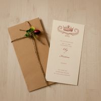 Пригласительные на  свадьбу (дизайнерская бумага, индивидуальный конверт)