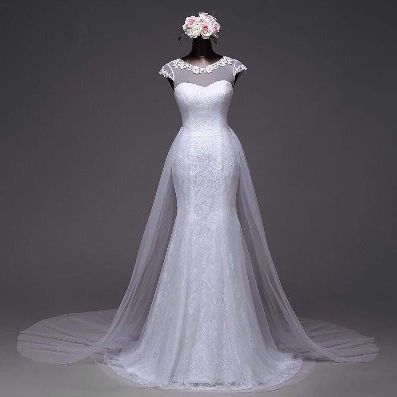 Свадебное платье со съёмной юбкой, арт. А1139