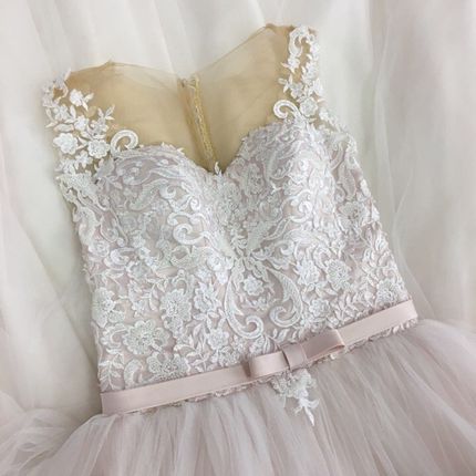 Свадебное платье цвета пудра А1406	