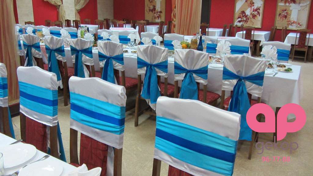 Оформление стульев в ресторане Русский самовар - фото 1651079 АрДекор - флористы