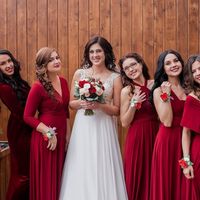 Подружки невесты в цвете Бордовый(Марсала)
Свадьба в г. Ульяновск