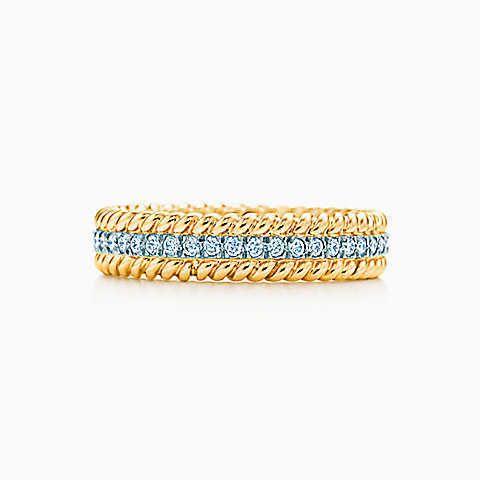 Tiffany & Co. Schlumberger® Rope two-row ring in 18k gold with diamonds - фото 4459393 My Michelle - обручальные и помолвочные кольца
