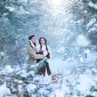 свадьба в зимнем лесу