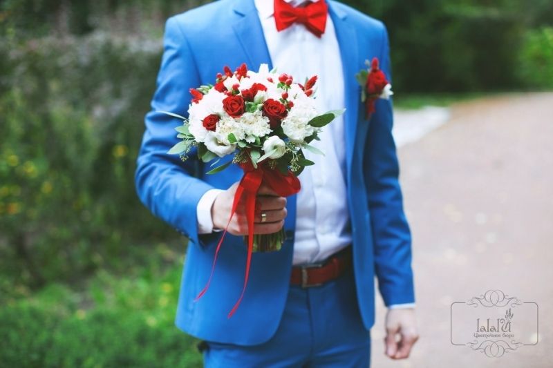Букет синий с красным цветочный магазин карта