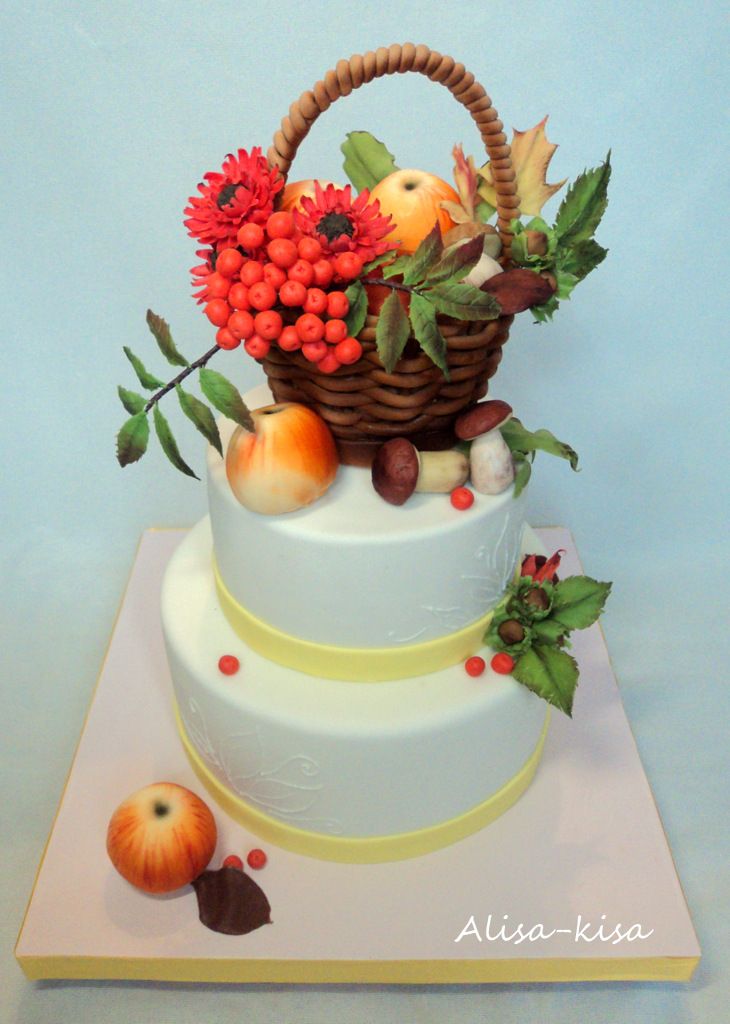 осенний свадебный торт - фото 2142254 Alisa-Kisa создание тортов