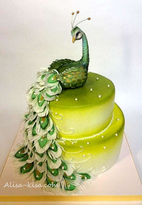 свадебный торт с птицей счастья - фото 2739361 Alisa-Kisa создание тортов