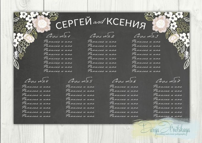 План рассадки