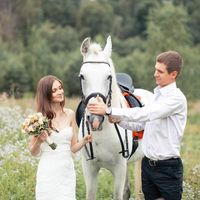 Свадебная фотосессия с лошадью