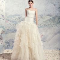 1651L «Гудзон» коллекция Papilio 2016  "Swan Princess"

Легкое и необыкновенно воздушное платье выполнено из нежнейшего тюля и роскошного французского кружева шантильи. Платье корсетного типа с заниженной линией подреза. Необычная пышная юбка со сложными 