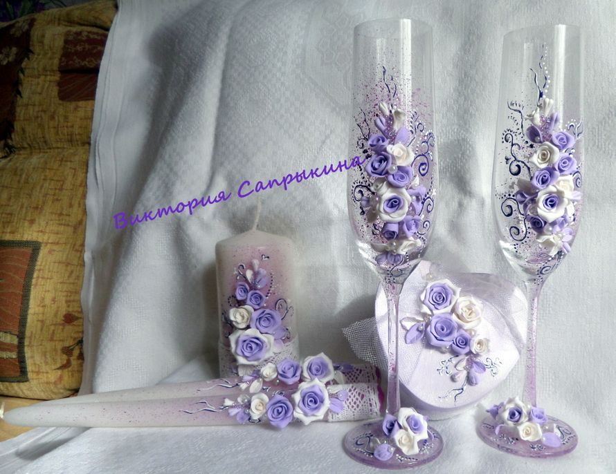 Свадебные аксессуары в фиолетовом цвете - фото 4297917 AmoreAmore - свадебные аксессуары