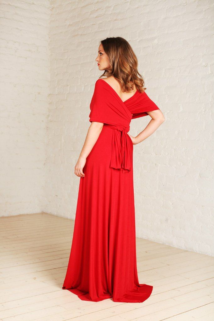 платье трансформер Eva красный - фото 2921807 Eva Dea - платья для подружек невесты