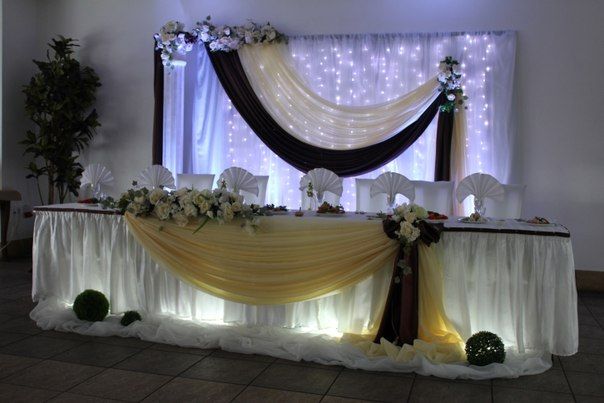 Декор президиума тканями,цветами. - фото 3174727 ЭкоDekor - декор свадеб