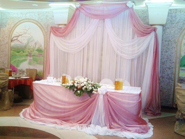 Розовый декор стола молодых - фото 3174739 ЭкоDekor - декор свадеб