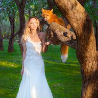 Свадебная фотосессия с лисом в Коломенском