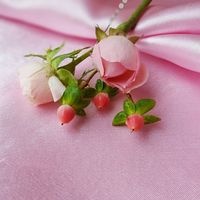 Заколки в волосы из живых цветов "Розовая феерия", цена за 1 шт.