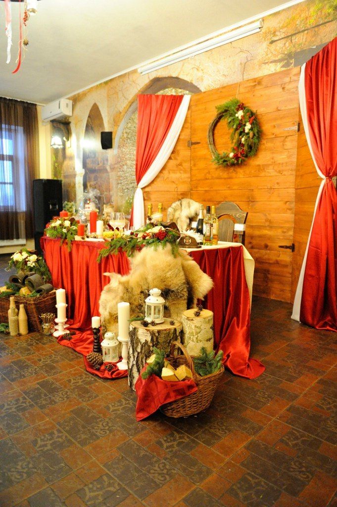 Стена президиума в стиле "Охотничий домик" - фото 12070690 Студия флористики и декора «Сказка»