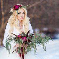 Ирина, прическа и макияж Ирина Любовских. Зимняя свадьба