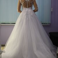 Блестящее свадебное платье с рукавами "Саша"