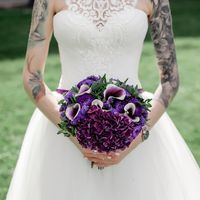 Букет невесты "Фиолетовая нега"