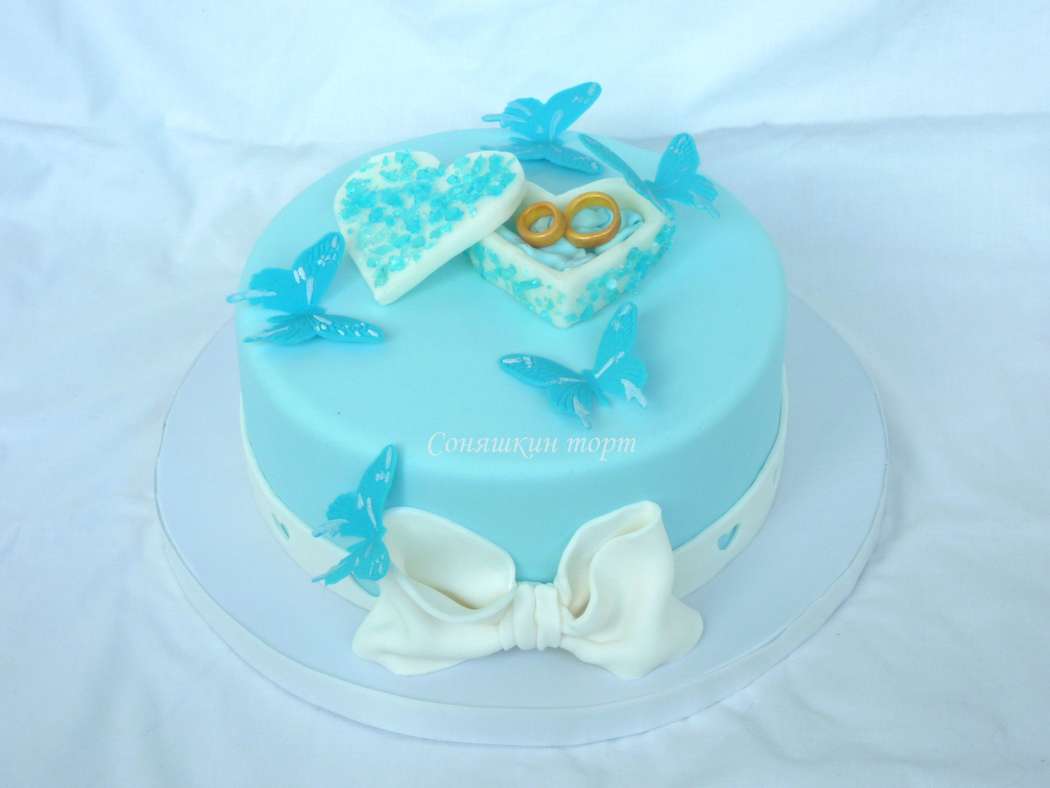 Свадебный торт "Шкатулка с бабочками" - фото 1286151 Кондитер Софья Кружнова