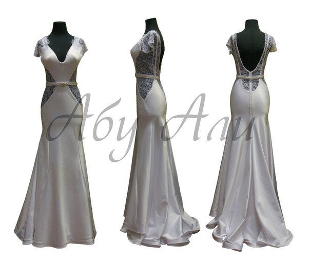 Свадебное платье с кружевными вставками и открытой спиной. Стоимость пошива 18 000 руб. - фото 6807888 Studio Dress-Art