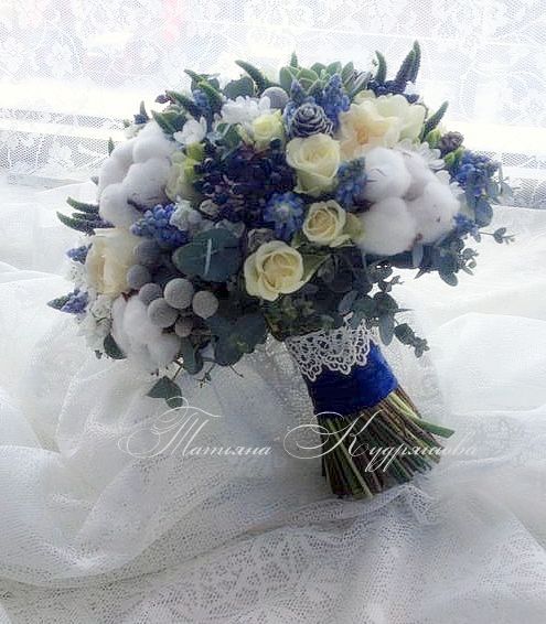 Зимний букет невесты - фото 1792861 Цветочная мастерская Татьяны Кудряшовой