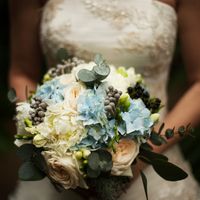 букет невесты, голубой, пыльный, серенити
