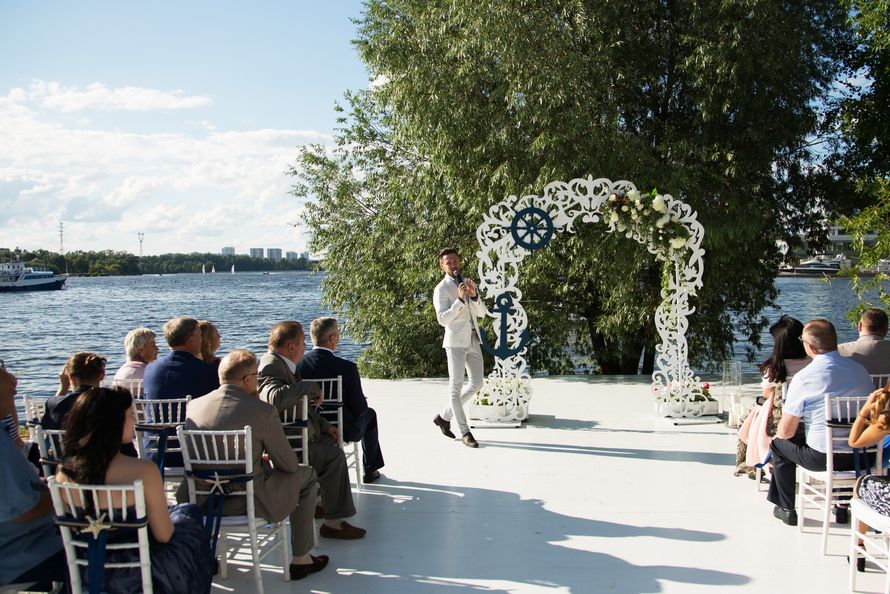 морская тема, морская свадьба, свадьба у воды, выездная регистрация, арка, синий - фото 15539768 Фото и видеосъёмка Fevish studio