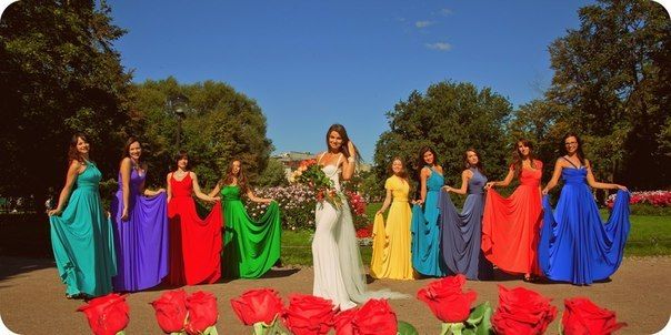 Шьем платья-трансформеры для подружек невесты по индивидуальным меркам. Более 50 платьев в одном! Более 30 цветов. От 3 до 5 дней - фото 8633624 Платья подружек невесты 38Dress