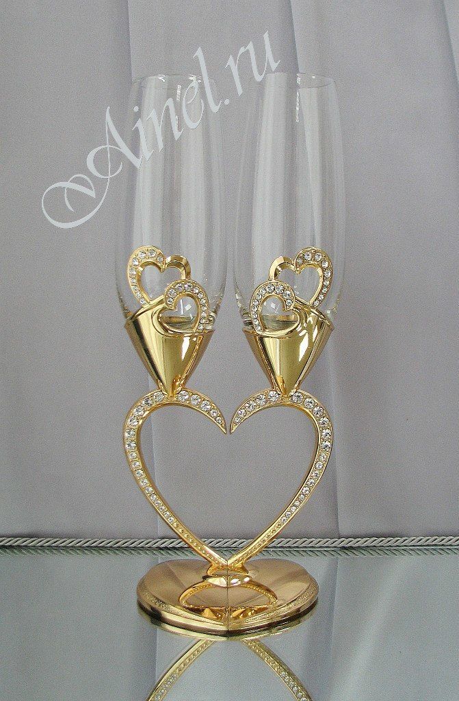 Бокалы свадебные «Золотое сердце»
Цена: 3900 руб. - фото 16672910 Ainel - свадебные аксессуары и шубки