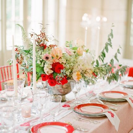 Цветочные композиции на столы гостей