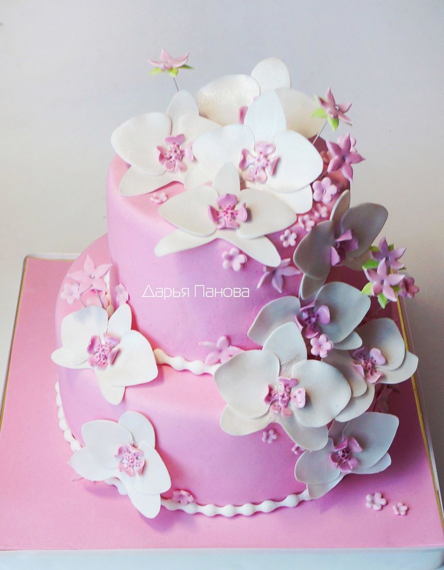 Свадебный торт с орхидеями, цена за 1 кг
