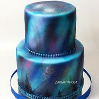 Свадебный торт "Северное сияние", цена за 1 кг
