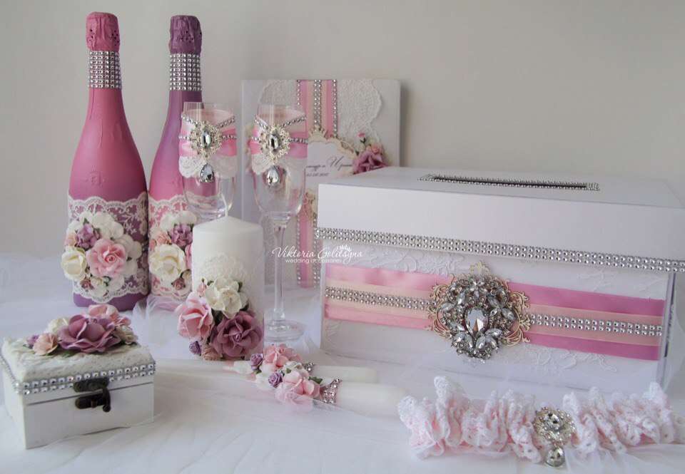 Свадебный набор в розовом и сиреневом цвете - фото 15598624 Невеста01