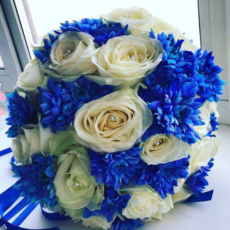 Букет невесты в синем цвете - фото 16872334 Студия оформления Анны Быстровой
