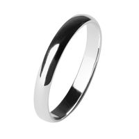 Обручальное кольцо из платины, облегченное 3 мм