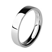 Обручальное кольцо из платины, плоское 5 мм