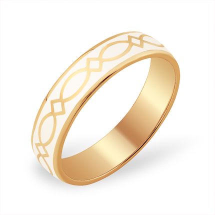 Кольцо из красного золота 585 без вставок