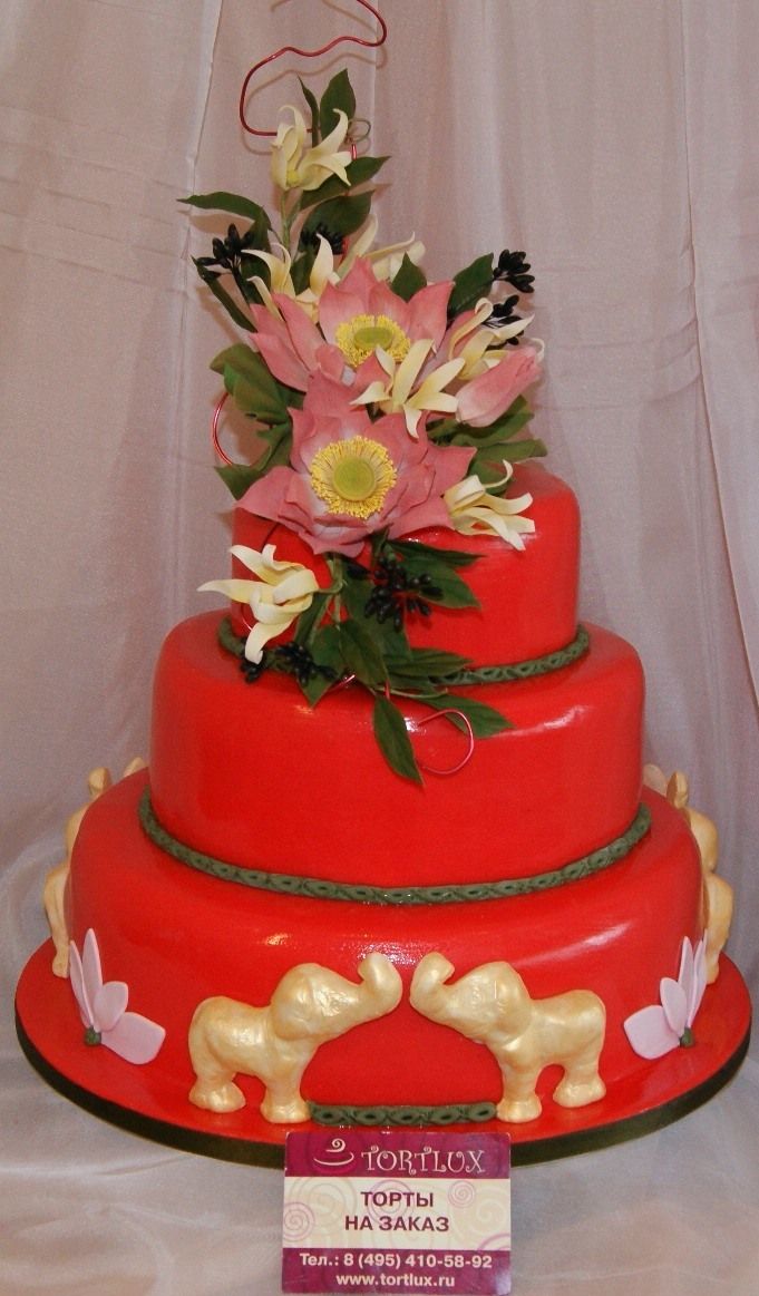 Свадебный торт.Вес 15 кг. - фото 3558031 Кондитерская дизайн студия "ТортЛюкс"