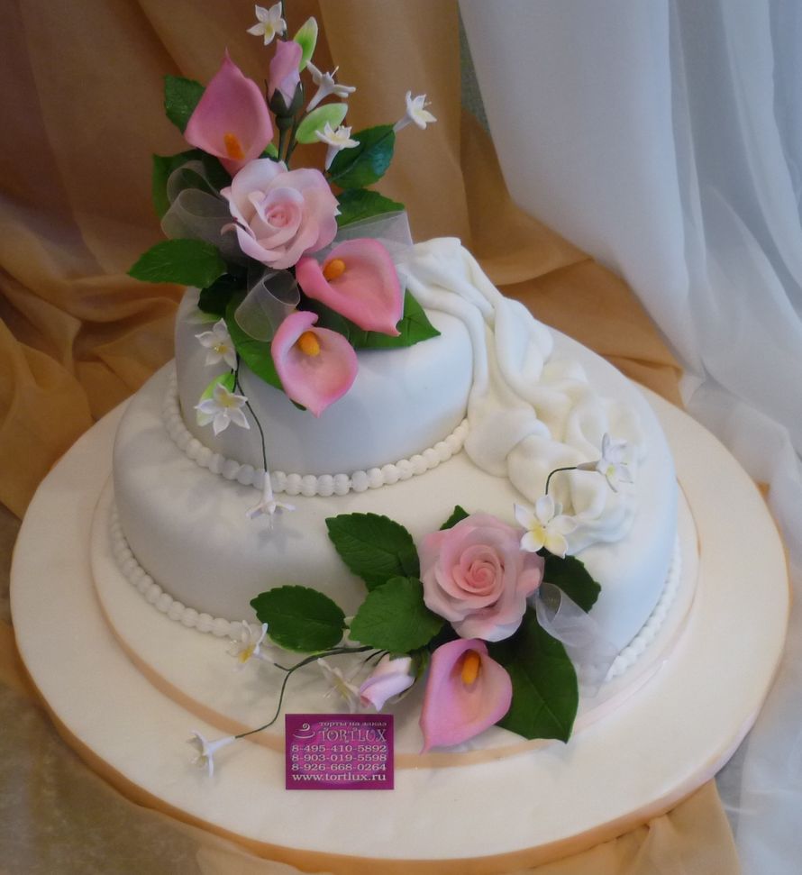 Свадебный торт.Вес 10 кг. - фото 3559083 Кондитерская дизайн студия "ТортЛюкс"